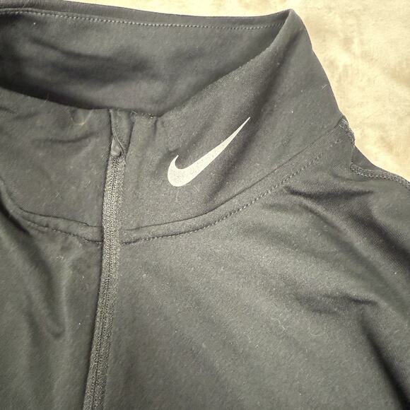 Nike Element Dri-FIT 1/4 Zip Sweatshirt Running Top Black Women's Size Medium - Picture 3 of 9